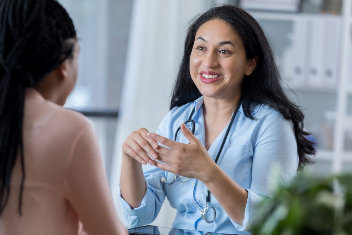 A physician in a coaching conversation